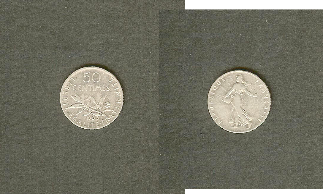 50 centimes Semeuse 1900 aVF/VF+